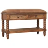 Artisan Furniture Leather Spindle mango medienos suoliukas