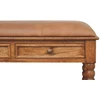 Artisan Furniture Leather Spindle mango medienos suoliukas