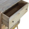 Artisan Furniture Lenkta mango medienos komoda, ąžuolo atspalvio