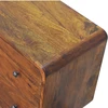 Artisan Furniture Lenkta mango medienos komoda su 2 stalčiais, kaštono atspalvio