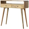 Artisan Furniture Lenktas Ąžuolo konsolinis staliukas