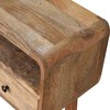 Artisan Furniture Lenktas Ąžuolo Mini konsolinis staliukas