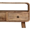 Artisan Furniture Lenktas Ąžuolo Mini konsolinis staliukas
