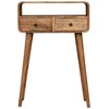 Artisan Furniture Lenktas Ąžuolo Mini konsolinis staliukas