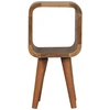 Artisan Furniture Lenktas Ąžuolo mini naktinis staliukas, 20 cm