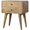 Artisan Furniture Lenktas Ąžuolo naktinis staliukas