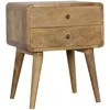 Artisan Furniture Lenktas Ąžuolo naktinis staliukas