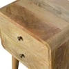 Artisan Furniture Lenktas Ąžuolo naktinis staliukas
