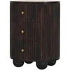 Artisan Furniture Lenktas naktinis staliukas su 3 stalčiais