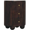Artisan Furniture Lenktas naktinis staliukas su 3 stalčiais
