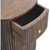 Artisan Furniture Lenktas naktinis staliukas su 3 stalčiais