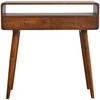 Artisan Furniture Lenktas Riešutmedžio konsolinis staliukas