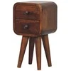 Artisan Furniture Lenktas Riešutmedžio Mini naktinis staliukas