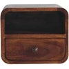 Artisan Furniture Lenktas Riešutmedžio Mini naktinis staliukas