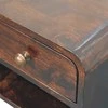 Artisan Furniture Lenktas Riešutmedžio Mini naktinis staliukas