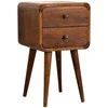 Artisan Furniture Lenktas Riešutmedžio Mini naktinis staliukas