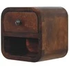 Artisan Furniture Lenktas Riešutmedžio Mini naktinis staliukas