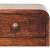 Artisan Furniture Lenktas Riešutmedžio Mini naktinis staliukas
