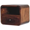 Artisan Furniture Lenktas Riešutmedžio Mini naktinis staliukas