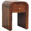 Artisan Furniture Lenktas Riešutmedžio Mini naktinis staliukas
