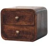 Artisan Furniture Lenktas Riešutmedžio Mini naktinis staliukas
