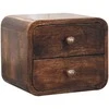 Artisan Furniture Lenktas Riešutmedžio Mini naktinis staliukas