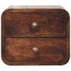 Artisan Furniture Lenktas Riešutmedžio Mini naktinis staliukas