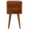 Artisan Furniture Lenktas Riešutmedžio Mini naktinis staliukas