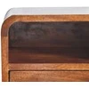 Artisan Furniture Lenktas Riešutmedžio Mini naktinis staliukas