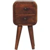 Artisan Furniture Lenktas Riešutmedžio Mini naktinis staliukas