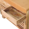 Artisan Furniture Mango medienos batų spintelė su žaliuzinėmis durelėmis ir 2 stalčiais, ąžuolo atspalvio