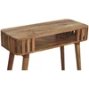 Artisan Furniture Mango medienos konsolinis staliukas su vertikalių juostelių apdaila, ąžuolo atspalvio