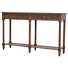 Artisan Furniture Mango medienos konsolinis staliukas prieškambariui su 4 stalčiais, šviesaus riešuto atspalvio