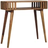 Artisan Furniture Mango medienos konsolinis staliukas su vertikalių juostelių apdaila, ąžuolo atspalvio