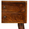 Artisan Furniture Mango medienos naktinis staliukas su 2 stalčiais, kaštono atspalvio