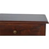 Artisan Furniture Mango medienos šoninis staliukas su stalčiumi ir 2 lentynomis, kaštono atspalvio
