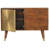 Artisan Furniture Manila Gold mango medienos komoda su žalvario spalvos detalėmis