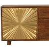 Artisan Furniture Manila Gold mango medienos komoda su žalvario spalvos detalėmis