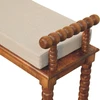Artisan Furniture Oak Mud mango medienos suoliukas, gintarinio ąžuolo atspalvio