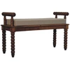 Artisan Furniture Oak Mud mango medienos suoliukas, gintarinio ąžuolo atspalvio