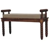 Artisan Furniture Oak Mud mango medienos suoliukas, gintarinio ąžuolo atspalvio