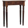 Artisan Furniture Riešutmedžio konsolinis staliukas su tekintomis kojomis su 1 stalčiumi