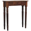 Artisan Furniture Riešutmedžio konsolinis staliukas su tekintomis kojomis su 1 stalčiumi