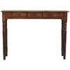 Artisan Furniture Riešutmedžio konsolinis staliukas su tekintomis kojomis su 3 stalčiais