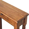 Artisan Furniture Riešutmedžio konsolinis staliukas su tekintomis kojomis su 1 stalčiumi