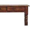 Artisan Furniture Riešutmedžio konsolinis staliukas su tekintomis kojomis su 3 stalčiais