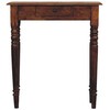 Artisan Furniture Riešutmedžio konsolinis staliukas su tekintomis kojomis su 1 stalčiumi