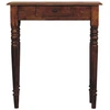 Artisan Furniture Riešutmedžio konsolinis staliukas su tekintomis kojomis su 1 stalčiumi