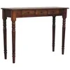 Artisan Furniture Riešutmedžio konsolinis staliukas su tekintomis kojomis su 3 stalčiais