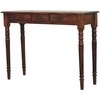 Artisan Furniture Riešutmedžio konsolinis staliukas su tekintomis kojomis su 3 stalčiais